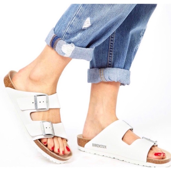 birkenstock arizona white leather